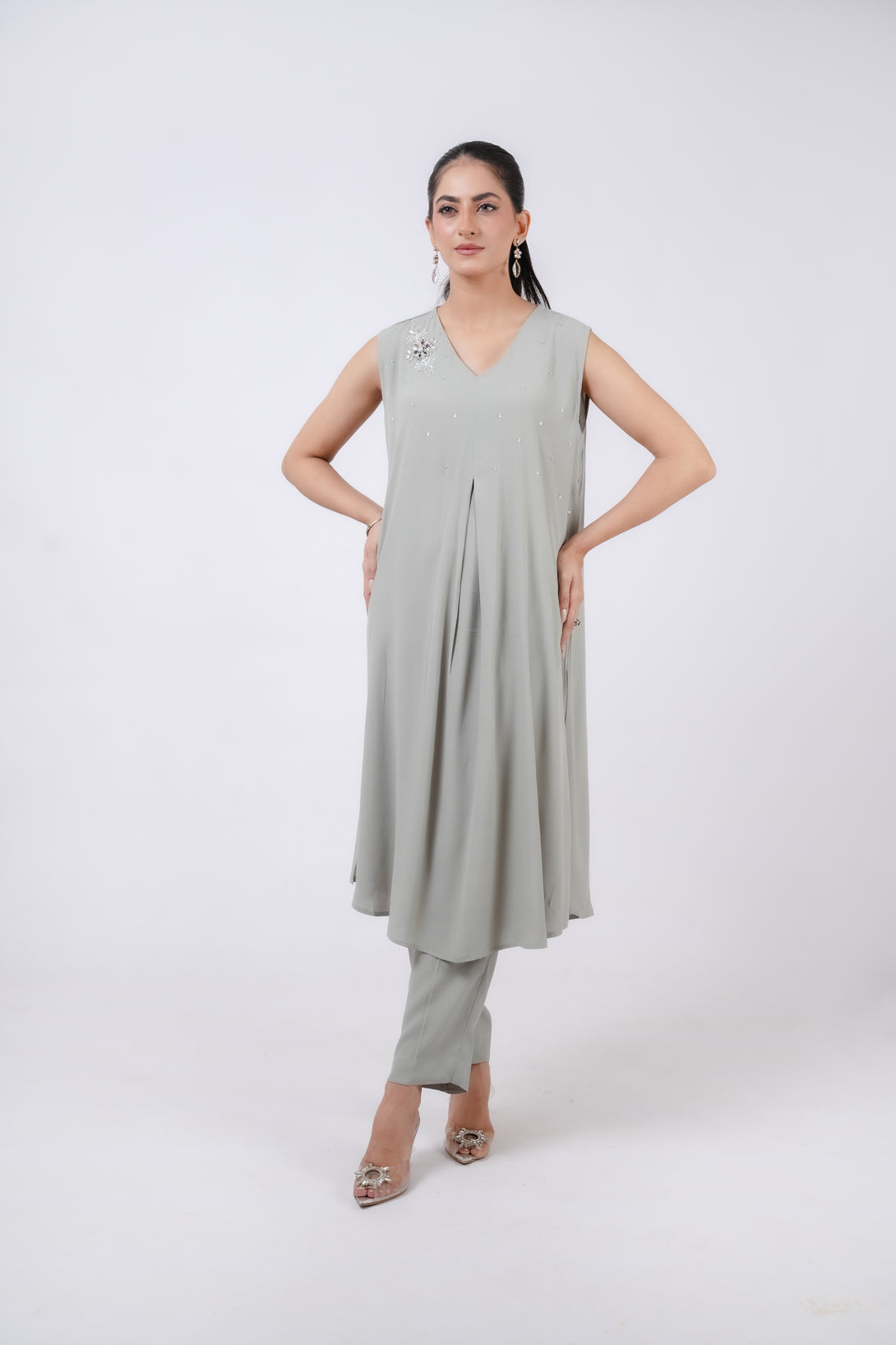 Classic Ash Grey Embroidered - Sheep