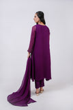 Aegean PURPLE Hand-Embellished Chiffon 3 Piece stitched