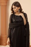 Onyx Embroidered Shirt with pants & dupatta