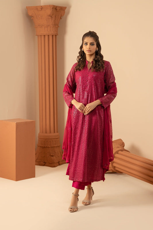 Pascal Embroidered shirt with pants & dupatta 3-Piece Stitched