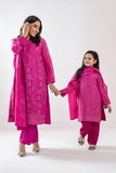 Pink Zephyr Embroidered Shirt with pants and embroidered Dupatta