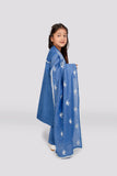 Blue Bliss - Paper Cotton Embroidered Ensemble