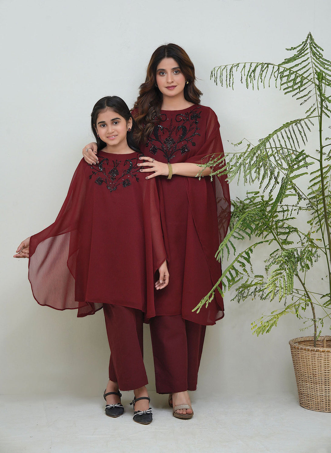 2-Piece Stitched Timeless Maroon Embroidered adda Sheep