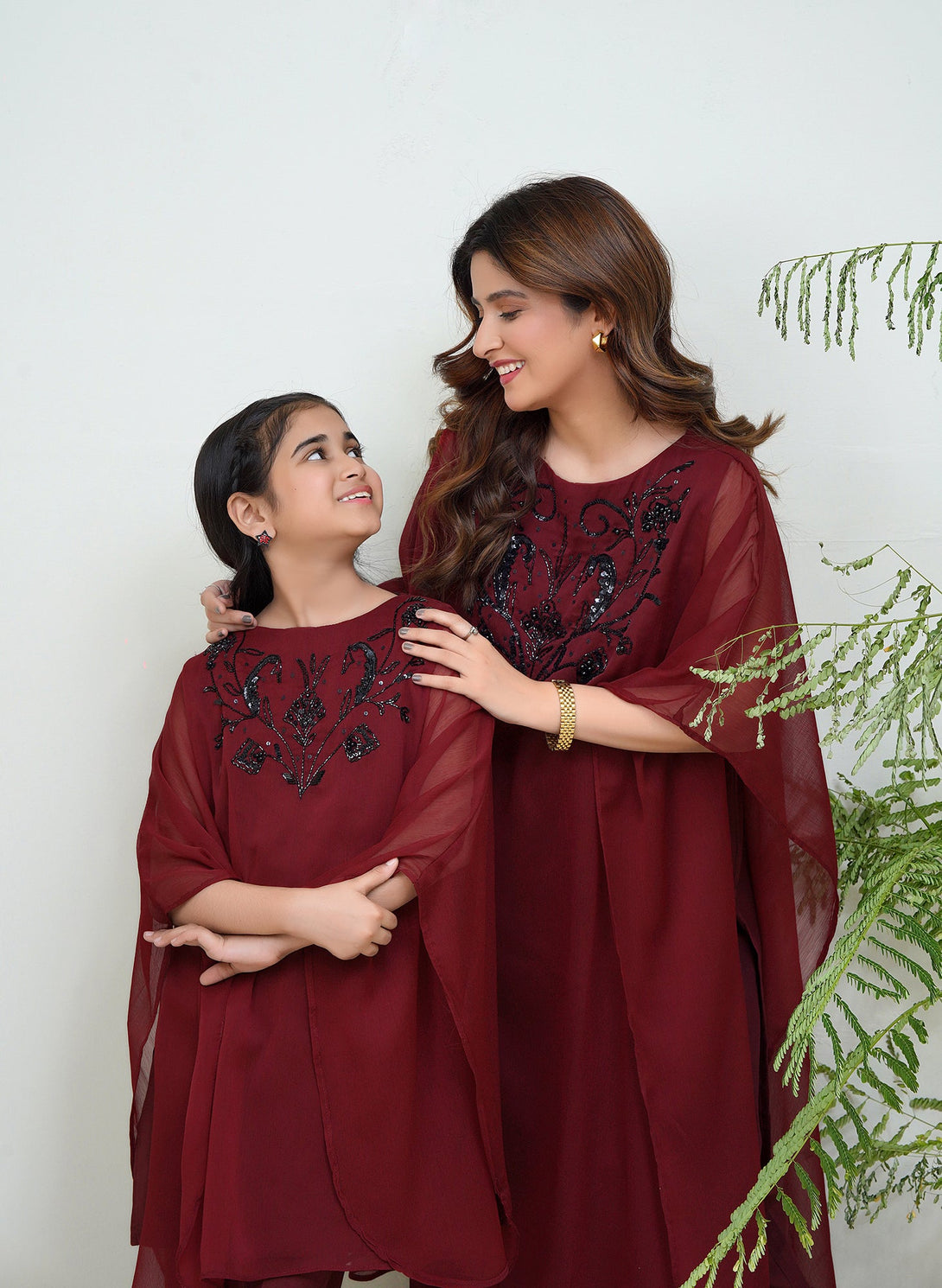 2-Piece Stitched Timeless Maroon Embroidered adda Sheep