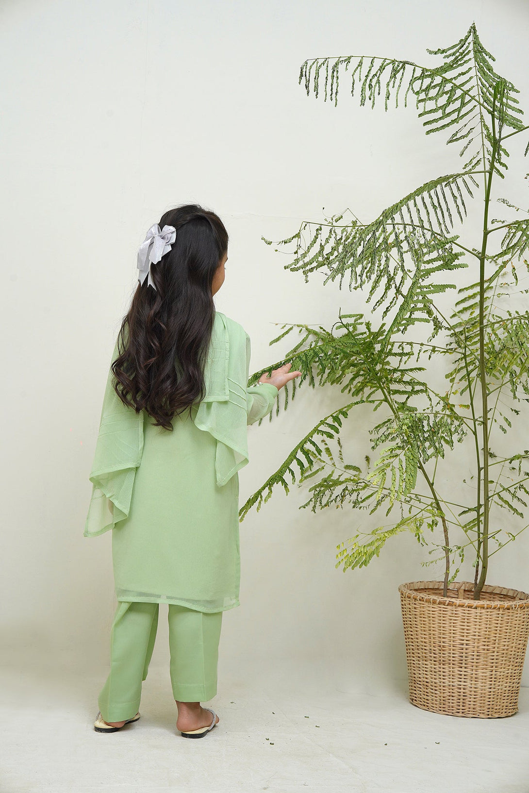 3-Piece Set Dhani Green HandEmbroidered Sheep