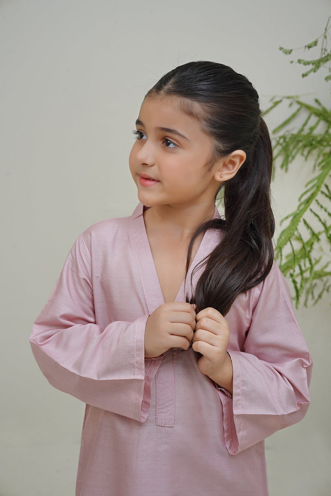 2-Piece Set Pink Embroidered Adda Sheep