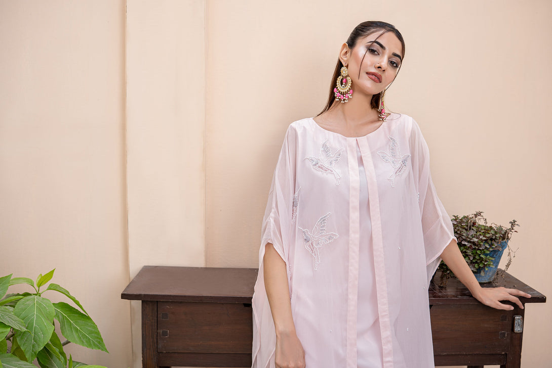 Classic Power Pink Embroidered stitched 2-piece Sheep
